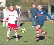  ??  ?? FC Polonia (white) beat Charlie Accies 6-3 in a DSA League game at Fairmuir.