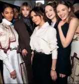  ??  ?? From top: Victoria at her London show; with models backstage