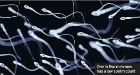  ??  ?? One in five men now has a low sperm count