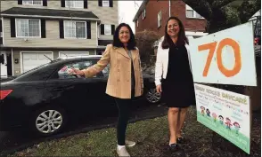  ?? Erik Trautmann / Hearst Connecticu­t Media ?? Dora Ramos and her sister Gladys Contreras in front of their daycare facility Thursday in Stamford.