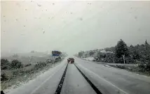  ??  ?? Right: Snow settles around Castle Hill, Canterbury, yesterday. bridges are perfectly secure.’’