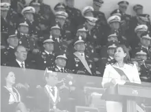  ?? EFE ?? La nueva presidenta celebró el Día del Ejército