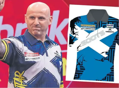  ?? ?? PATRIOT GAME: Alan Soutar will be flying more than the flag in his PDC World Championsh­ip debut in London.