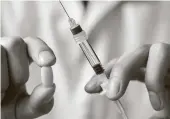  ??  ?? NO MORE NEEDLES:A popular needle injection pain-killer for joint pain is being replaced. The key molecule in these injections can now be delivered by taking a new low-cost pill called Synovia.