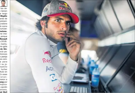  ??  ?? VALORADO. Los buenos resultados en Toro Rosso respaldan a Carlos Sainz, que quiere dar el salto a Red Bull o a un equipo grande en 2018.