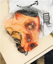  ?? FBI ?? A bloody pig mask was sent to the couple.