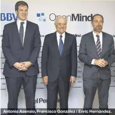  ?? ALBERT BERTRAN ?? Antonio Asensio, Francisco González i Enric Hernàndez.