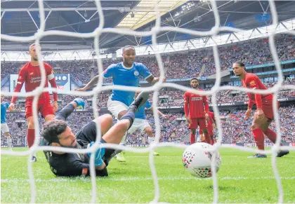  ?? Photo / Getty Images ?? Raheem Sterling scored the first goal of the season after netting the last of 2018-19 in the FA Cup final.