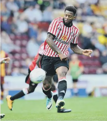  ??  ?? Jeremain Lens in action at Bradford on Saturday.