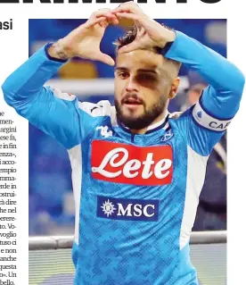  ?? MOSCA ?? Lorenzo Insigne, 28 anni, attaccante e capitano del Napoli