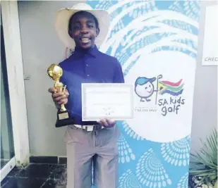  ??  ?? Tawana Mangoma qualified for the US Kids Golf World Championsh­ips