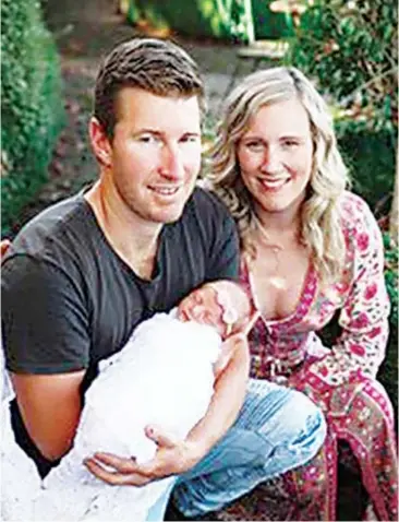  ??  ?? After a traumatic birth experience, first-time parents Stacey and Dan Cleversley of Warragul are happy to be at home with daughter Eady.