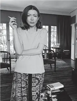  ?? ?? Joan Didion retratada en Hollywood en el año 1968.