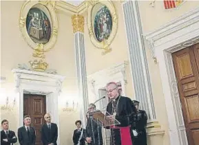  ?? SFG ?? El discurso de Navidad del copríncipe en el Palau Episcopal de la Seu d'Urgell.