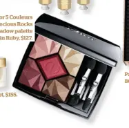  ??  ?? Dior 5 Couleurs Precious Rocks eyeshadow palette in Ruby, $127.