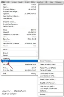  ??  ?? Image 3 — Photoshop’s built-in scripts