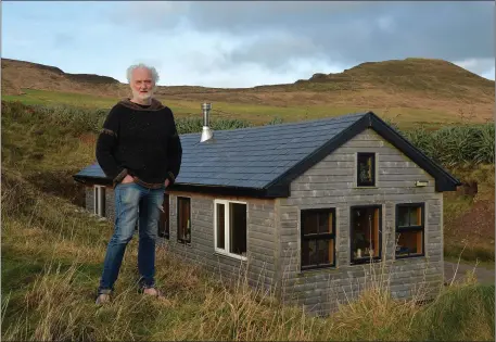  ?? Photo by Declan Malone ?? Breanndán Begley outside his mobile home in Baile na bPoc.