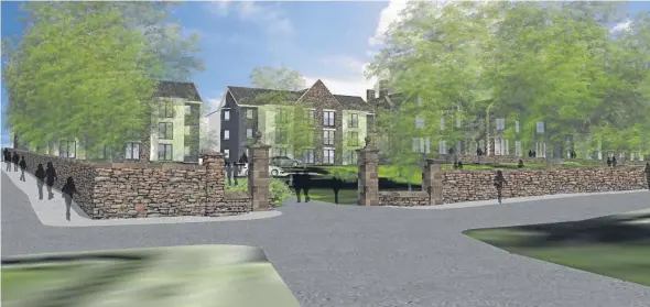  ??  ?? An artist’s impression­s of what the homes at the former Seaview House site in Monifieth could look like.