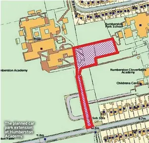  ?? ?? The planned car park extension at Humberston Academy.