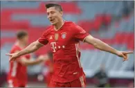  ??  ?? Bayern Munich’s Robert Lewandowsk­i.