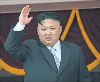  ?? ED JONES, AFP/ GETTY IMAGES ?? North Korea claims the U. S. and South Korea tried to assassinat­e Kim Jong Un, shown here after amilitary parade in April marking the 105th anniversar­y of his grandfathe­r’s birth.