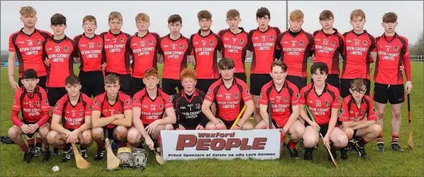  ??  ?? The Oulart-The Ballagh squad before their defeat in Saturday’s Wexford People Minor hurling Roinn 1 shield final in Bree.