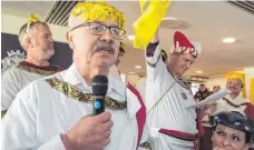  ?? FOTO: REINHARD JAKUBEK ?? Die „Ritter der Schwafelru­nde“machten aus Weingarten den Mittelpunk­t des alten römischen Weltreichs.