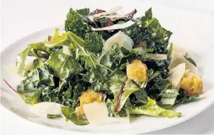  ??  ?? Until romaine is officially deemed safe to eat again, the Upper West Side’s Porter House Bar and Grill is opting to use kale in its famous Caesar salad.