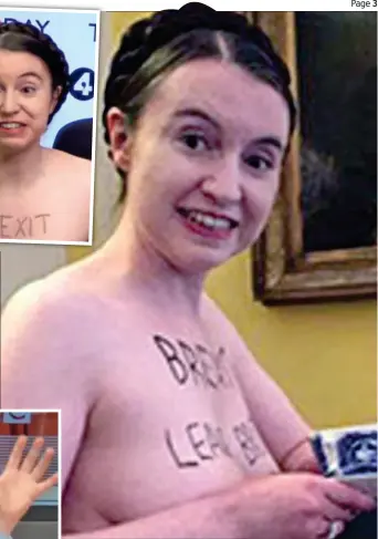  ??  ?? Wearing nothing but a smile: Dr Victoria Bateman yesterday