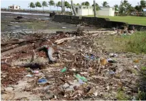  ?? Photo: Ronald Kumar. ?? Piles of plastic rubbish at Suva Point foreshore on May 11, 2017.