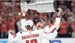  ?? AP ?? Washington’s Alex Ovechkin, 32, finally got to hoist the Stanley Cup.