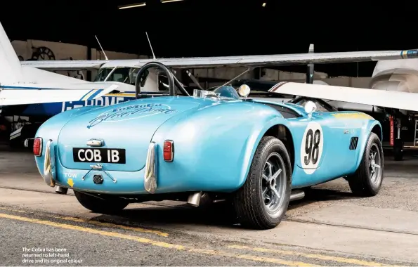  ??  ?? The Cobra has been returned to left-hand drive and its original colour