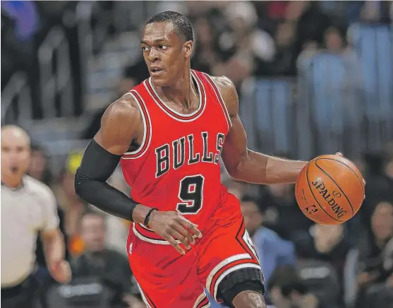  ?? | DAVID ZALUBOWSKI/ AP ?? Veteran guard Rajon Rondo redeemed himself in the second half after Bulls coach Fred Hoiberg benched him in December. He’s now an unrestrict­ed free agent.