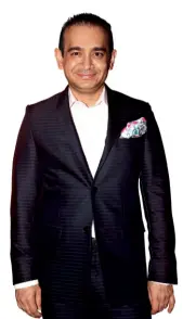  ??  ?? NIRAV MODI, 47The scam he allegedly perpetrate­d has unravelled the unholy nexus between entreprene­urs and banks