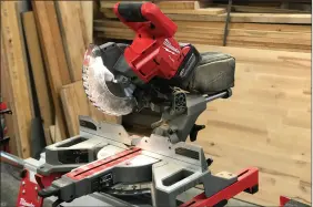  ?? STEVE MAXWELL PHOTO ?? This is a mitre saw and it makes mitre joints easier to cut accurately. Tips, prac-