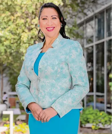  ?? Karen Warren / Houston Chronicle ?? Laura Murillo, presidenta y CEO de la Cámara de Comercio Hispana de Houston, en foto de archivo. Murillo volvió a resaltar la importanci­a de los latinos para el desarrollo económico de Texas y del país.