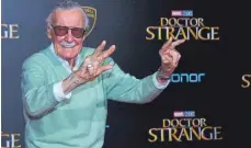  ?? FOTO: AFP ?? Stan Lee bei der Premiere zu „Doktor Strange“.