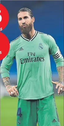  ?? FOTO: GETTY ?? Sergio Ramos, defensa central y capitán del Real Madrid