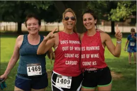  ?? SUBMITTED PHOTO ?? Running in this year’s Taste of Kutztown’s 5K Run for the Wine.