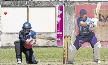  ?? ?? Whitstable Cricket Club’s John Butterwort­h batting in Barbados