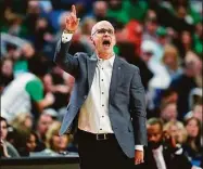  ?? Frank Franklin II / Associated Press ?? Coach Dan Hurley will lead UConn against as many as five high-major opponents in non-conference play next season.