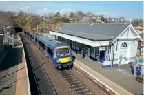  ?? CHRIS MILNER ?? Industrial action in Scotland has led to a reduced service that finishes earlier in the day. ScotRail ‘Turbostar’ No. 170425 calls at North Queensferr­y on March 28 with the 10.46 InvernessE­dinburgh train.