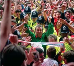  ?? ?? Farewell: Clough after his last game at Forest OFFSIDE