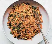  ?? CONNIE MILLER/CB CREATIVES ?? This classic Moroccan carrot salad transforms average supermarke­t carrots into a delicious side dish.