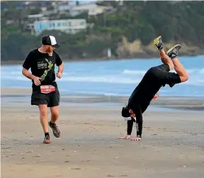  ??  ?? Doing cartwheels epitomises what running marathons is about – sure, they’re a challenge but they’re best done when you’re having fun.