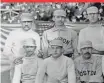  ?? LIBRARY OF CONGRESS ?? Old Hoss Radbourn flips the bird in an 1886 photo.