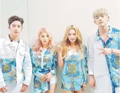  ??  ?? Rookie group K.A.R.D. is feeling confident being back on home ground.
