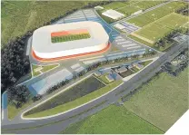  ??  ?? An artist’s impression of the Dons’ new stadium.