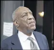  ?? MATT ROURKE / ASSOCIATED PRESS ?? Bill Cosby leaves the courthouse on Saturday. Accused of sexual assault, he remains on $1M bail.