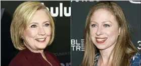  ??  ?? Hillary Rodham Clinton, left, and Chelsea Clinton